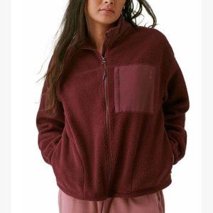 NWT Women's Coastal Sherpa Full-Zip Drawstring-Waist Jacket - Fig - Size XS